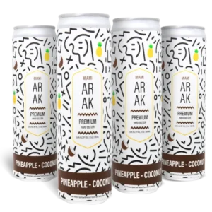 Miami Arak Pineapple Hard Seltzer 12oz 4-Pack Can