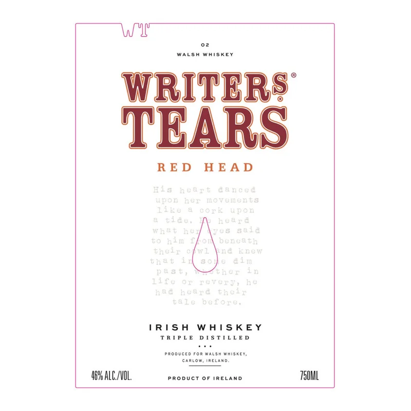 Writer\'s Tears Red Head Irish Whisky 750ml